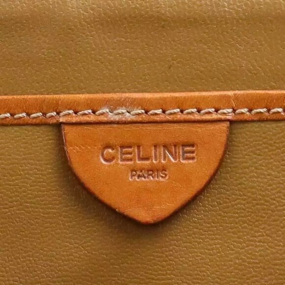 Auth CELINE Macadam Handbag Brown PVC/Leather/Goldtone authentic - Picture 16 of 16